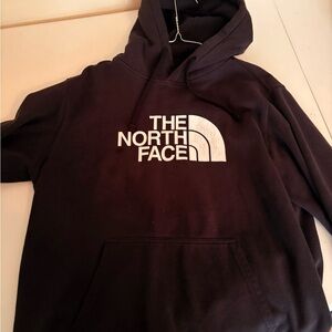 The North Face Black Hoodie with White Logo